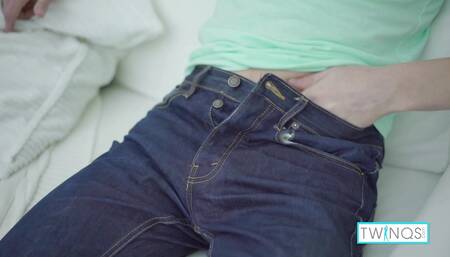 Twink Angel Covers His Hand & Abs With His Own Hot Load Of Cum!