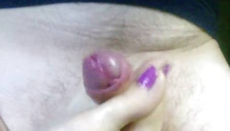 I Am Bored, so I Give Him a Perfect Toejob Footjob