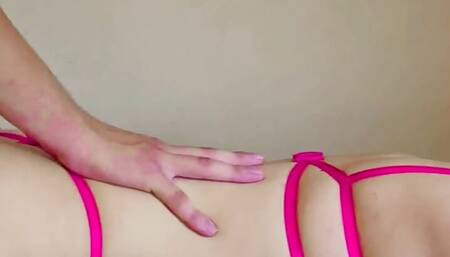 schoolgirl who wants to with her hands tied