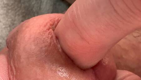 Fingers in the penis. Hole in penis penetration.