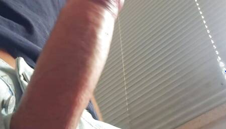 Risky Undressing thrill: intense masturbation and moaning as I cum with my big cock