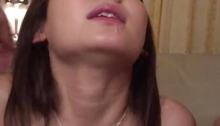 Sultry Maya Kato, with enchanting tits, anxiously joins a flamy gang poke of hung men.