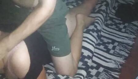 I give my girlfriend a massage very calmly