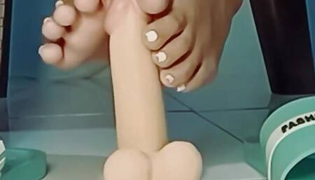 Dildo Footjob  Gentle and Satisfying