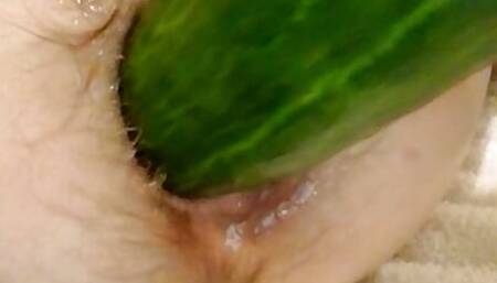 Cucumber Fucking Close Up