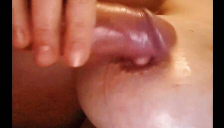 Cock gets slapped on nipples