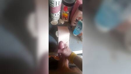 didn't finish, but showed off his beautiful, big dick