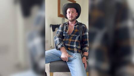 Leather Cowboy Wank & Play