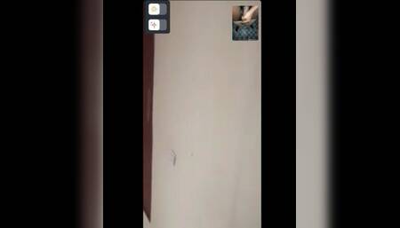 African Long Distance Couple Masturbating Together to Cum
