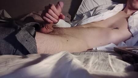 Handjob before work