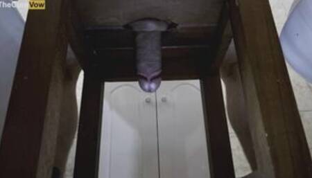 CLOSE UP: Milking my big cock under the chair - Thick Cumshot (4K-60FPS)