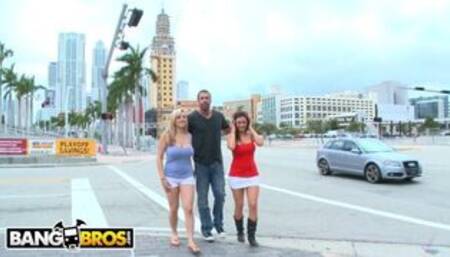 Carlo Carrera Finds Penelope Tyler & Dayna  In Downtown