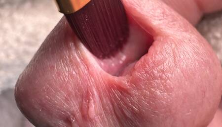 My first video with close-up of the cock and testicles
