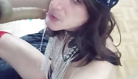 Crossdresser suck dildo deeptroath