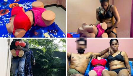 Tamil Milf and boyfriend go to the hotel Room with Tantaly sex doll