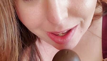 Horny BBW mom masturbates while dirty talking about hot guy at the bar