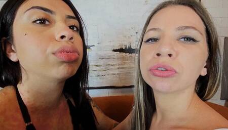 KISSING WITH A LOT OF SPIT - BY PAOLA SANCHES AND YASMIN BRISA - FULL VIDEO