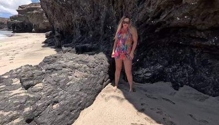 Peeing like a rain at the public beach