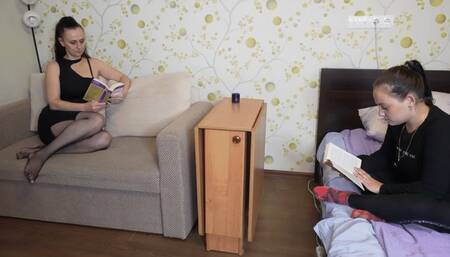 MONICA and ROSE - Hot kiss with step-family (HD)