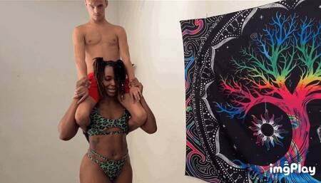 Part 2 FIRST TIME EVER Chazzie Vs newcomer Frank Funsize in a Lift and Carry Match called “THE AMAZON VS FRANK FUN SIZE”