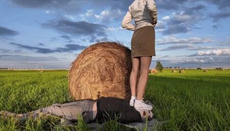 Trampling in white converse, stepped on his head (hidden publicity)