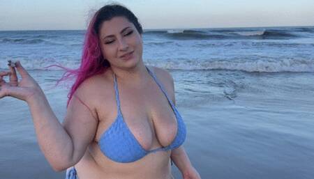BBW Bikini Babe Smokes Two Marlboros