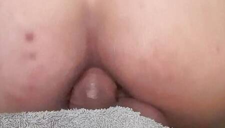 Trans Girl Rides Her own Huge Cock Extreme Anal - Self Fuck Goth Big Ass