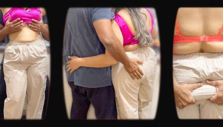 A Romantic Affair of Mother-In-Law with Son-In-Law when daughter is away - Teaches Cooking in Kitchen - Mild and Soft Play