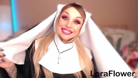 New NUN outfit LEARNING How To SUCK Vaping HANDJOB Sloppy BJ lots of AHEGAO Messy FACIAL Dirtytalk GAGGING