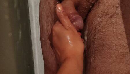 stepbrother in my shower. Gave him a little pleasure
