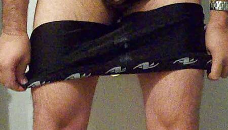 Another hands free soft cock masturbation and cum in underwear