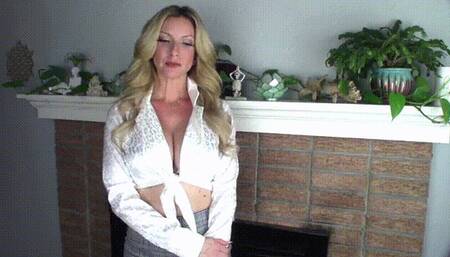 Cruel Stepmom puts fat stepson on cum diet