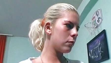 Sexy German blonde fucked in the bedroom