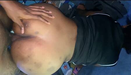 Stepmom squirts on stepson's huge dick