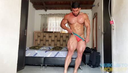 Muscular Colombian Hunks Flexes Nude