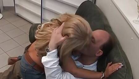 Masked blonde German cougar enjoys hard fuck