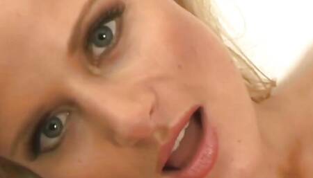 8teenhub - Sexy Blond Plays with Pussy, Inserting Plastic Balls for Added Fun.