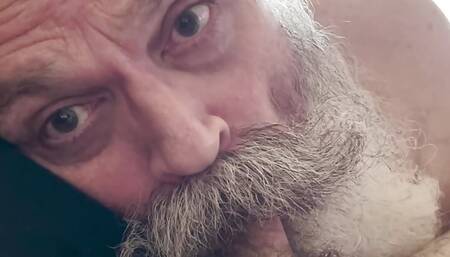Moustache Grandpa Cocksucker Gives Glorious Suck Job