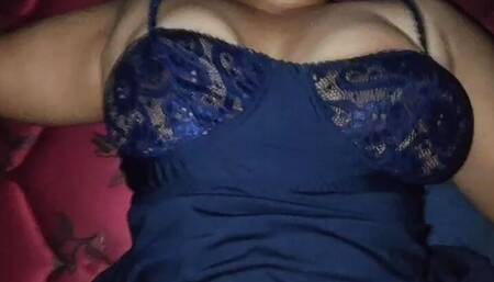 Desi Hot Wife Visaakaa in Sexy Lingerie Rough Bouncing Tits Fucking in Slowmotion