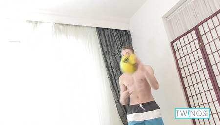It's Angel Masturbating & Cumming On His Soccer Ball!