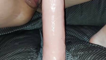 Pussy pumped and dildo fucked