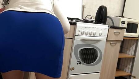 Stepmom with a big ass was called into the room to be fucked in anal