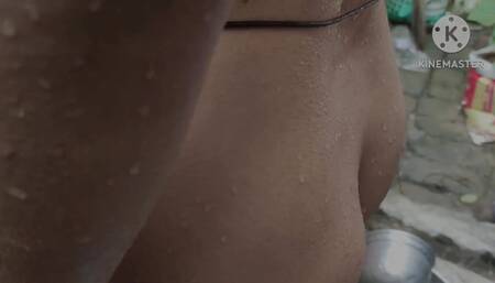 Indian Woman with Big Boobs Outdoor