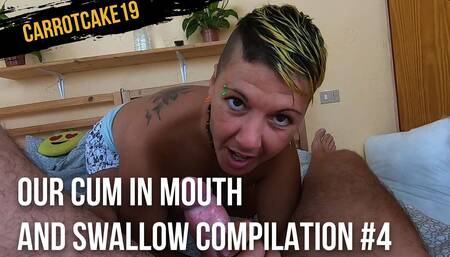 Our cum in mouth and swallow compilation #4