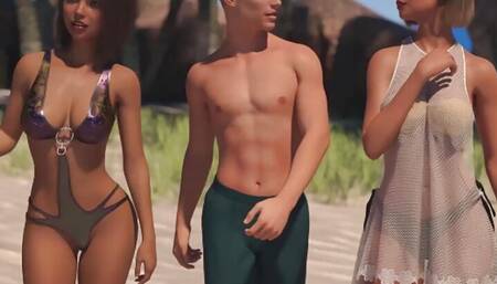 No more cash #1 - Emma and Johannes took a shower Emma give... on the beach Johannes fell on Tris and his dick sliped out.