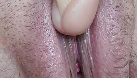 POV dildo blow job and squirting outside while smoking a cigarette