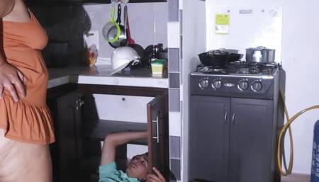 Hot spouse has sex with plumber to pay him