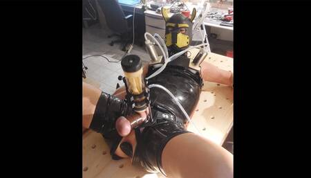 Rubber Bitch Extreme Milking Pig Slut Whore Titten-Sau Cock Milking Machine fat Ass Plug