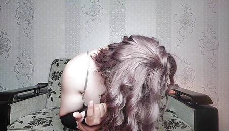 Cumshot Realized Finally From Cute Cock of Pretty Ladyboy