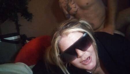 Cuckold husband as his new guy fucks my ass